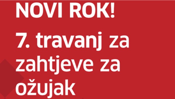 Novi rok za zahtjeve za dodjelu potpora